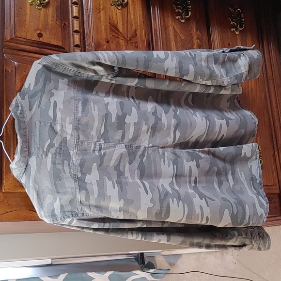 Women's Lightweight Cotton Cammo Jacket Plus Size 2X - Picture 6 of 13